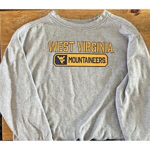 Champion West Virginia Mountaineers Sweatshirt Gray Crewneck Y2K XXL 2XL WVU VTG